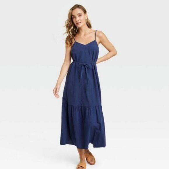 Universal Thread Night Fall Blue Maxi Sundress, sz Medium - Picture 2 of 15